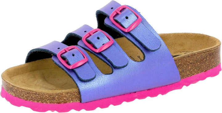 Lico Damen Bioline Pantoletten, Lila Pink