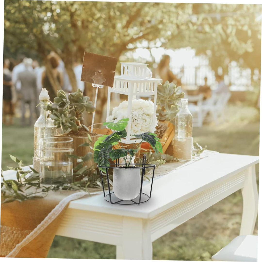 HEMOTON 2Pcs Eisengeländer Pflanzer Hängen Blumentopfhalter Balkon Pflanzenkörbe Bonsai Blumentopfha