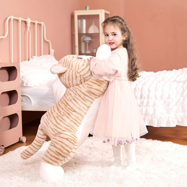 IKASA Gross Katze Kuscheltier Riesen Stofftier,78cm Gross Plüschtier Riesige Plüsch Spielzeug Flausc