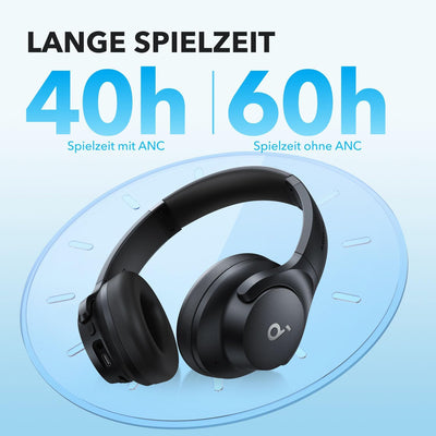 soundcore by Anker Q20i kabelloser Bluetooth Over-Ear-Kopfhörer mit Hybrid Active Noise Cancelling,