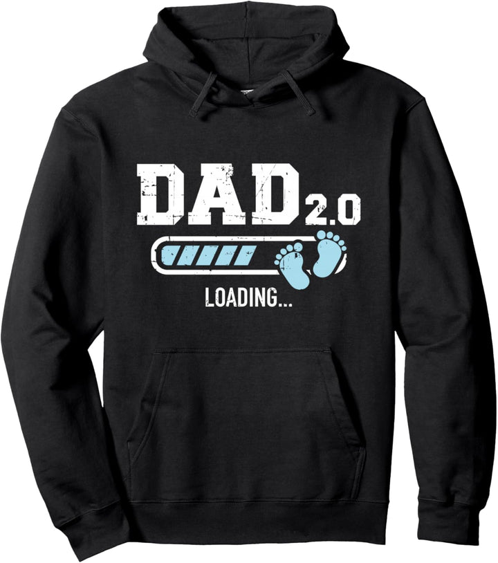 Zweifacher Papa Vater 2.0 loading Ladebalken Baby Verkündung Pullover Hoodie
