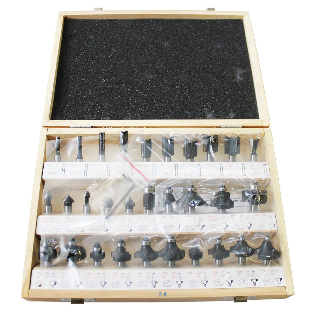 Edessö HM Fräsersatz 30teilig Schaft 8mm Nutfräser Abrundfräser Falzfräser u.a.