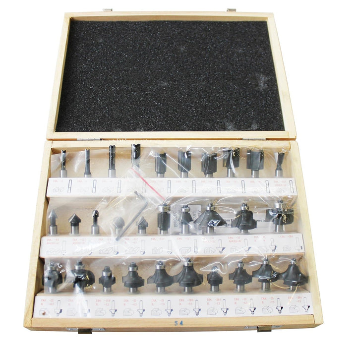 Edessö HM Fräsersatz 30teilig Schaft 8mm Nutfräser Abrundfräser Falzfräser u.a.