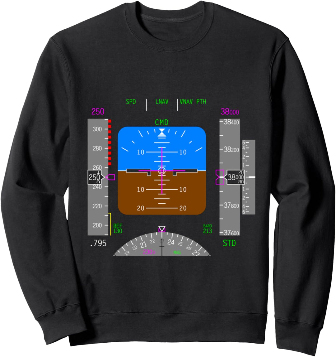Pilot Aviation Airplane Control Panel Design 1 Sweatshirt