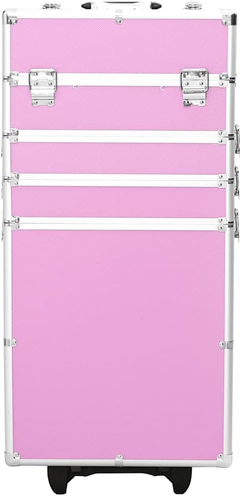 vidaXL Kosmetikkoffer mit 4 Etagen Ablagen Beauty Case Schminkkoffer Friseurkoffer Schmuckkoffer Pil