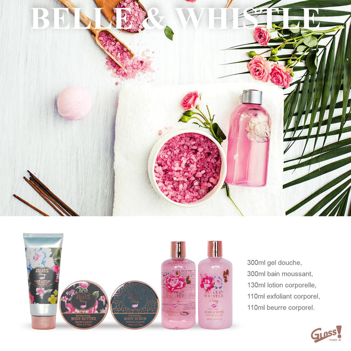 GLOSS ! Badezimmer-Set Belle & Whistle – Beauty- und Körperpflege-Set – Originelles Geschenkset für