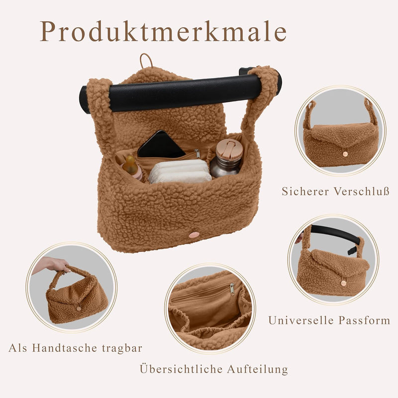 Liliibell® Kinderwagentasche, Buggy Bunny, wasserabweisend, waschbar, Öko-Tex zertifiziert, stylisch