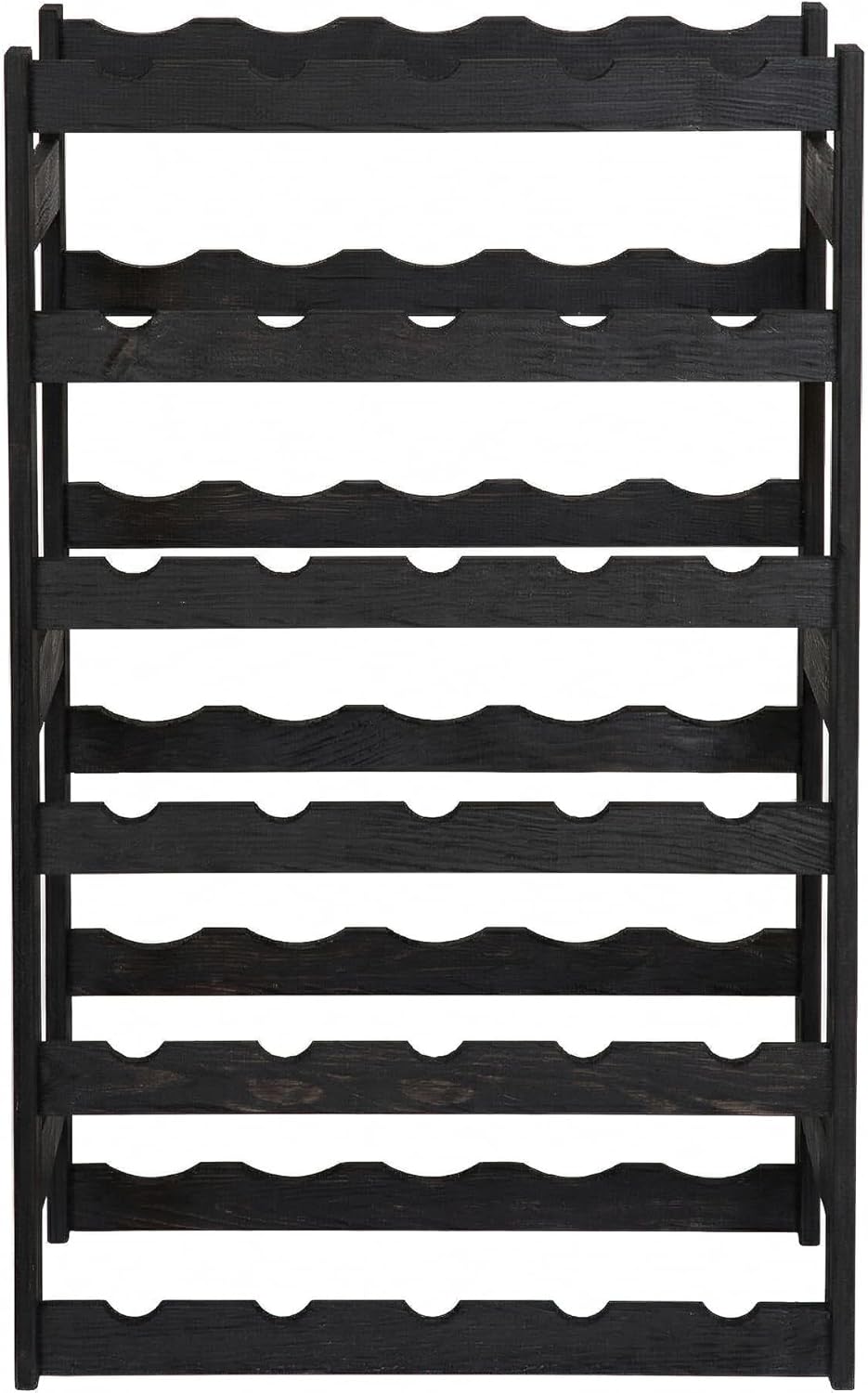 Weinregal Holz 30 Flaschen Schwarz 53x86x25 cm Wine Rack Regal Flaschenregal Weinflaschenregal Geträ