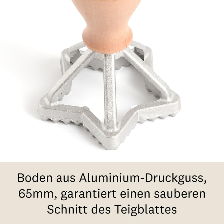 Marcato SC-S65-CLS Form Stern 65mm Ravioliform, Aluminum, Silber Einzelbett 6,3 cm, Stern, Einzelbet