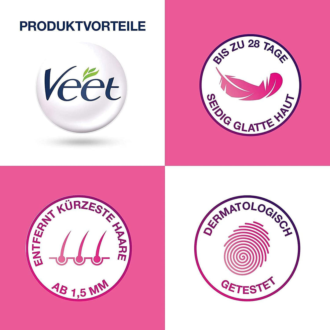 Veet Bikini Kaltwachsstreifen 16 Stück, 3er Pack (3 x 16 Stück)