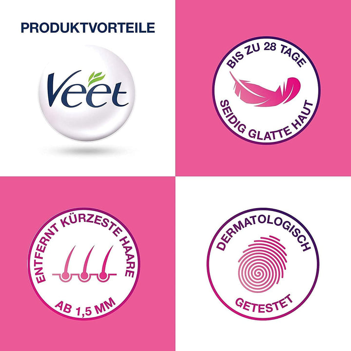Veet Bikini Kaltwachsstreifen 16 Stück, 3er Pack (3 x 16 Stück)