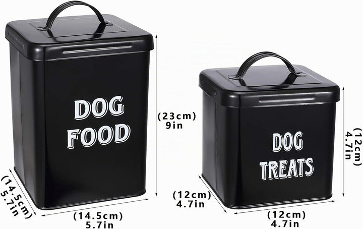 Pethiy Hundefutter und hundeleckerli behälter Set mit Schaufel –Beschichteter Kohlenstoffstahl – dic
