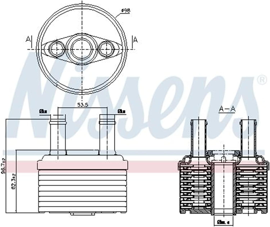 Nissens 90664 Ölkühler, Motoröl