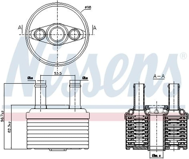 Nissens 90664 Ölkühler, Motoröl