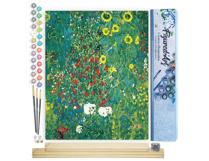 Figured'Art Malen Nach Zahlen Erwachsene Mit Rahmen Sonnenblumengarten - Paint by Numbers Basteln DI