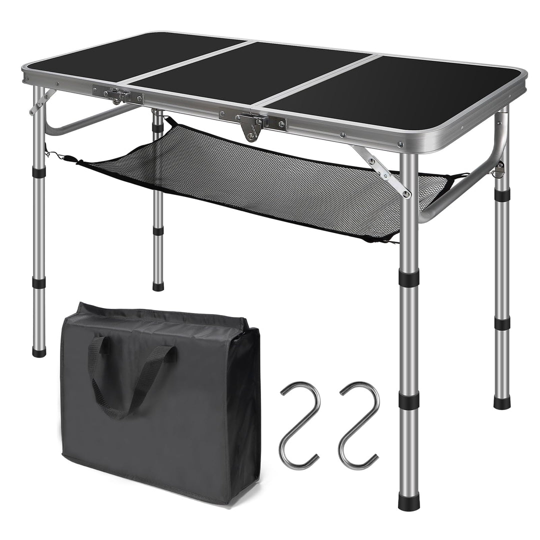 CPROSP Campingtisch Klappbar 90 * 40cm, Koffertisch Camping Faltbar, Camping Tisch, Markttisch Höhen