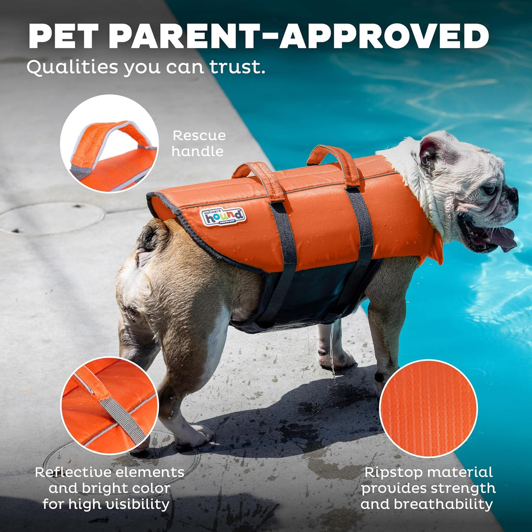 Kyjen 22019 Outward Hound Ripstop Quick Release Easy Fit Rettungsweste für Hunde, verstellbar, Gröss