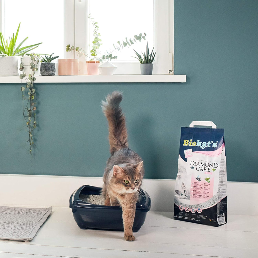 Biokat's Diamond Care Fresh mit Duft - Feine Katzenstreu mit Aktivkohle und Aloe Vera - 1 Sack (1 x