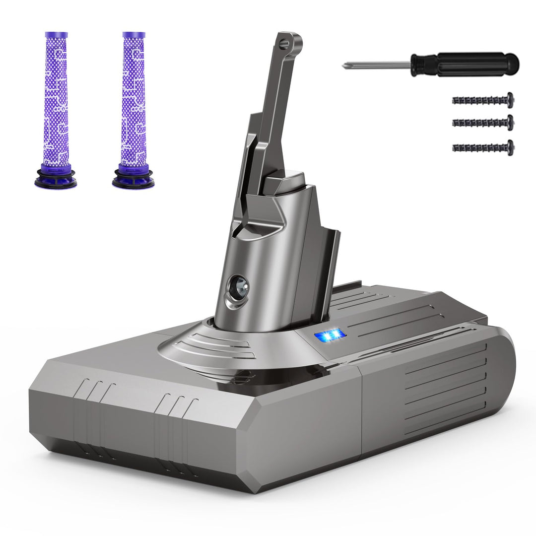 ASUNCELL 21.6V/4600mAh Lithium-Ionen Ersatzbatterie mit Werkzeugen für Alle Dyson V8 Models, V8 Abso