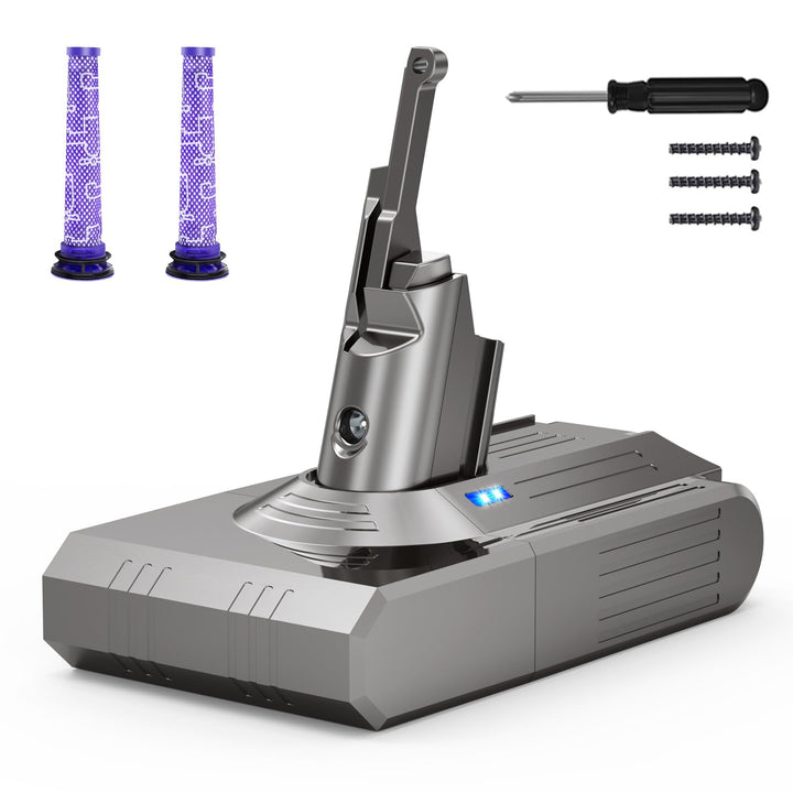 ASUNCELL 21.6V/4600mAh Lithium-Ionen Ersatzbatterie mit Werkzeugen für Alle Dyson V8 Models, V8 Abso