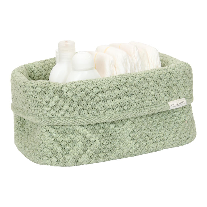 Little Dutch Wickeltischkörbchen Körbchen Korb Utensilo Organizer für den Wickeltisch Baby Strick gr