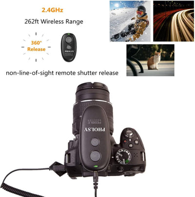 PHOLSY Kamera Kabellose Fernauslöser Auslöser Fernbedienung für Fujifilm GFX50S, XPro2, X-H1, X-T2,