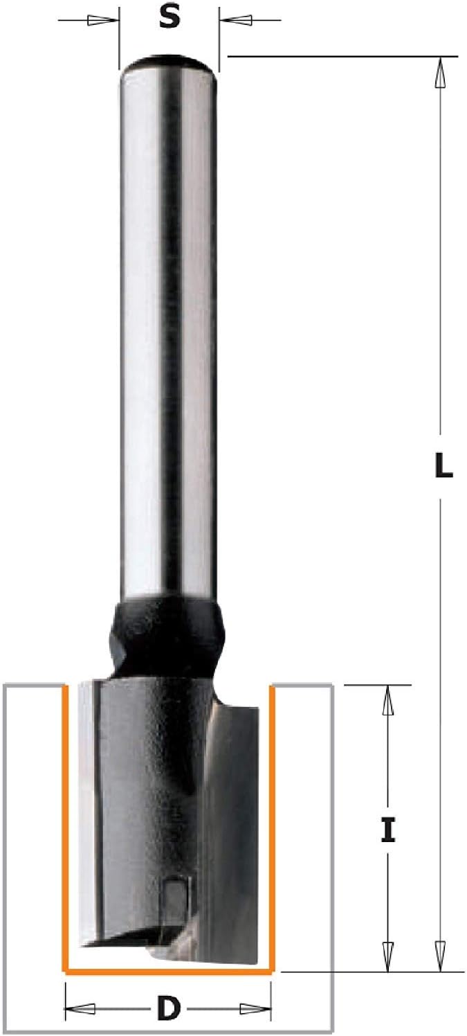 CMT ORANGE TOOLS 174.120.11 - NUTFRÄSER HM Z2 S=8X40 D=12X20X60 RE