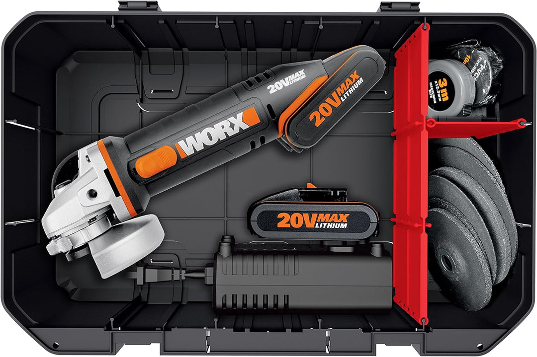 WORX WA0071 Werkzeugkoffer aus robustem Kunststoff - für Das sichere Verstauen aller Werkzeuge und Z