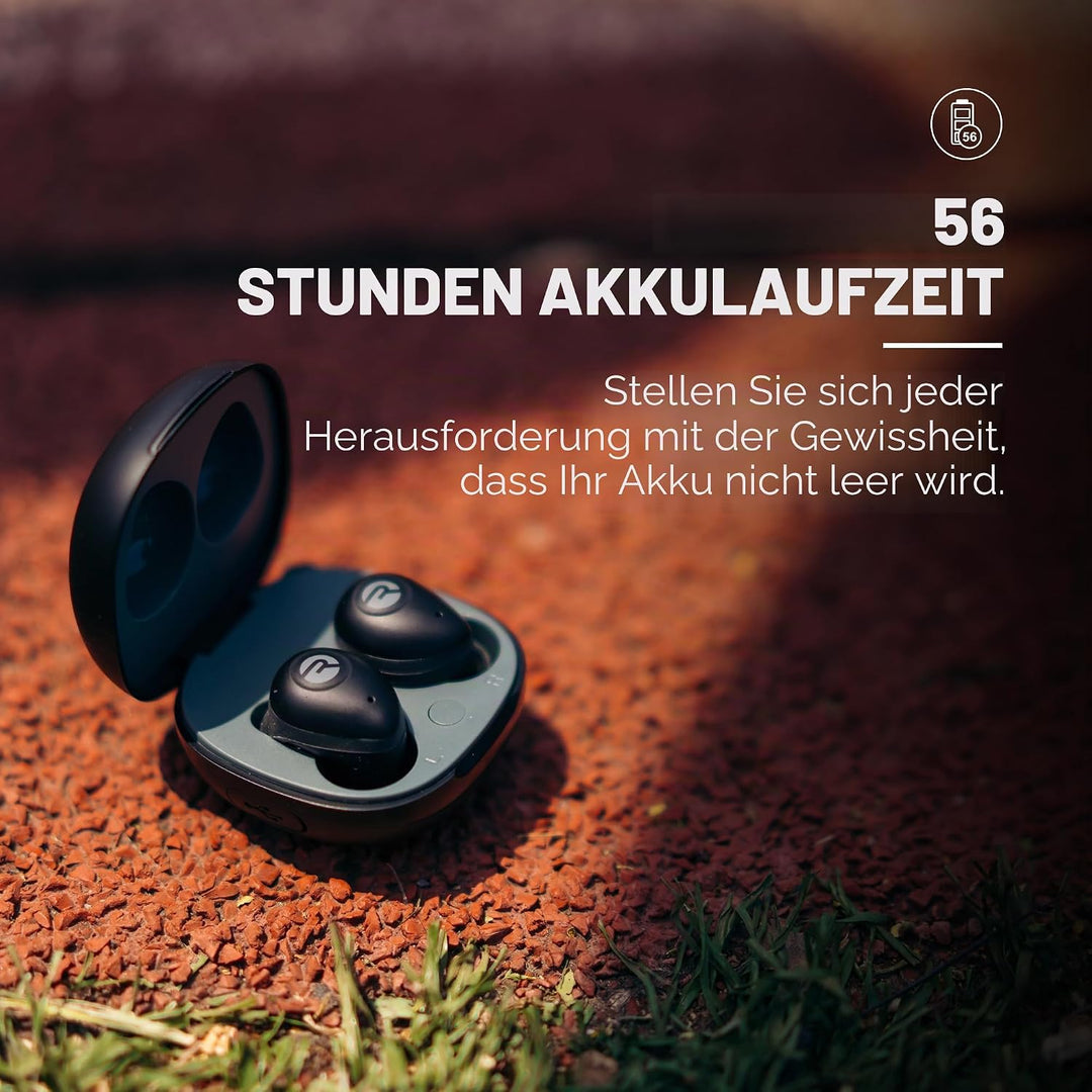Raycon Fitness True Wireless Bluetooth-Ohrhörer mit eingebautem Mikrofon 54 Stunden Akku IPX 7 wasse