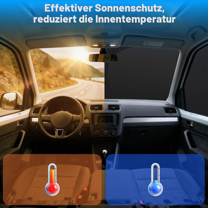 Sonnenschutz Auto Frontscheibe für VW Caddy (3er Set) UV-Schutz Sichtschutz | Perfekte Passform,Schu
