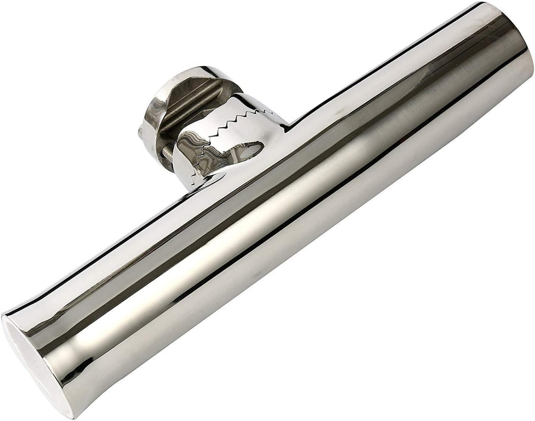 FreeTec 2× Edelstahl Rutenhalter Angelrutenhalter für Rails 25mm bis 32mm 25mm-32mm, 25mm-32mm