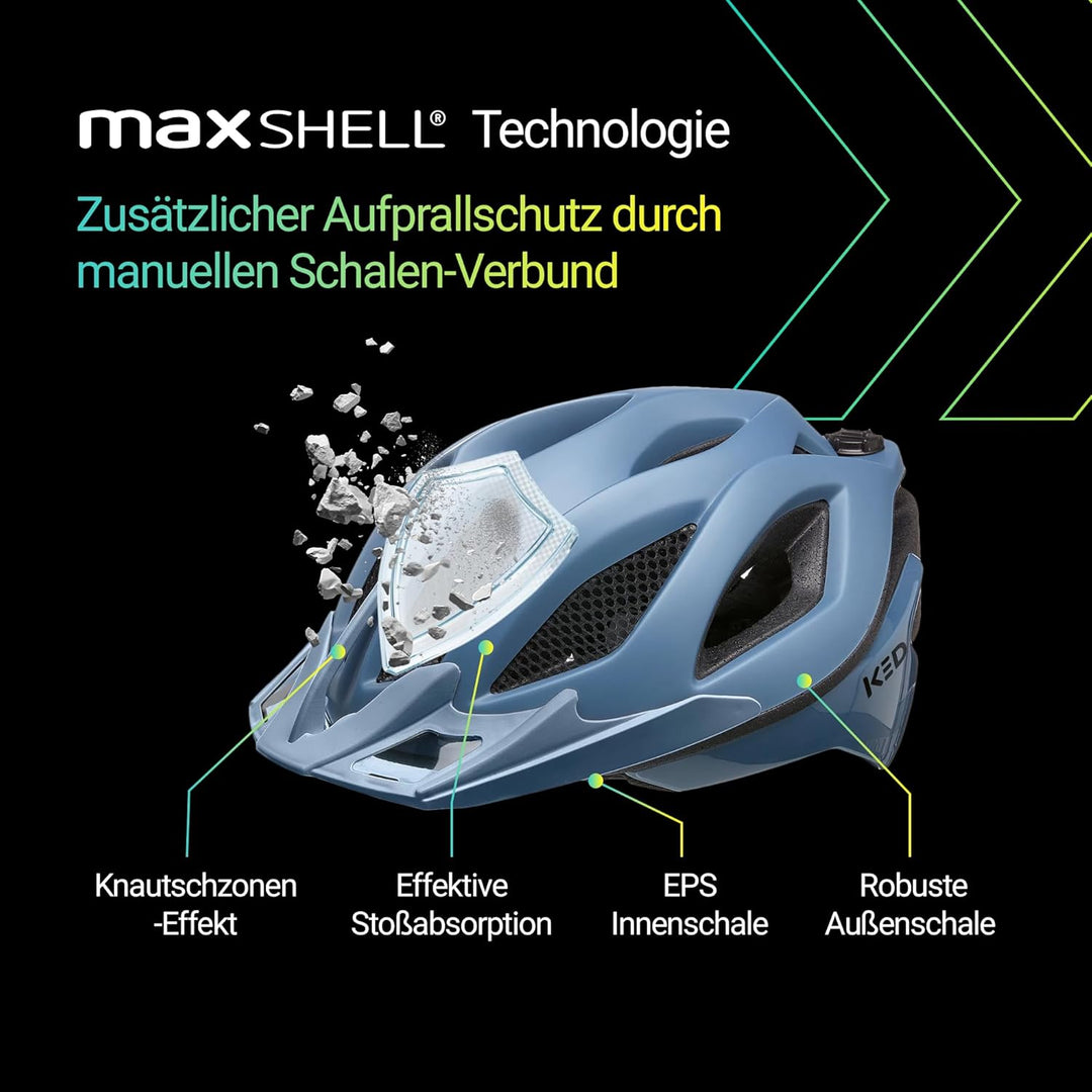 KED MTB Fahrradhelm SPIRI II Trend, blau L (55-61cm), L (55-61cm)