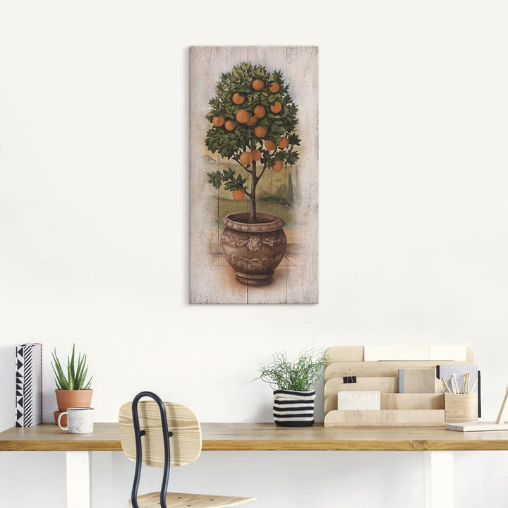 ARTland Leinwandbilder Wandbild Bild auf Leinwand 50x100 cm Pflanzen- &amp; Blumen Bäume Obstbaum U0PV O