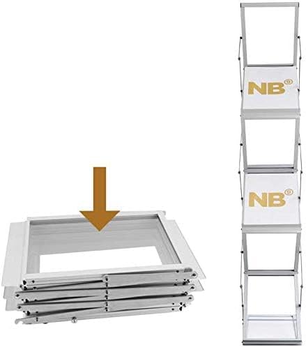 Faltbarer Prospektständer A4 Aluminium - Zeitschriftenständer, Literatur- &amp; Kataloghalter mit 6 Tasc