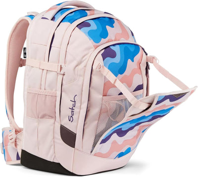 satch match Schulrucksack ergonomisch, erweiterbar auf 35 Liter, extra Fronttasche Candy Clouds - Ro