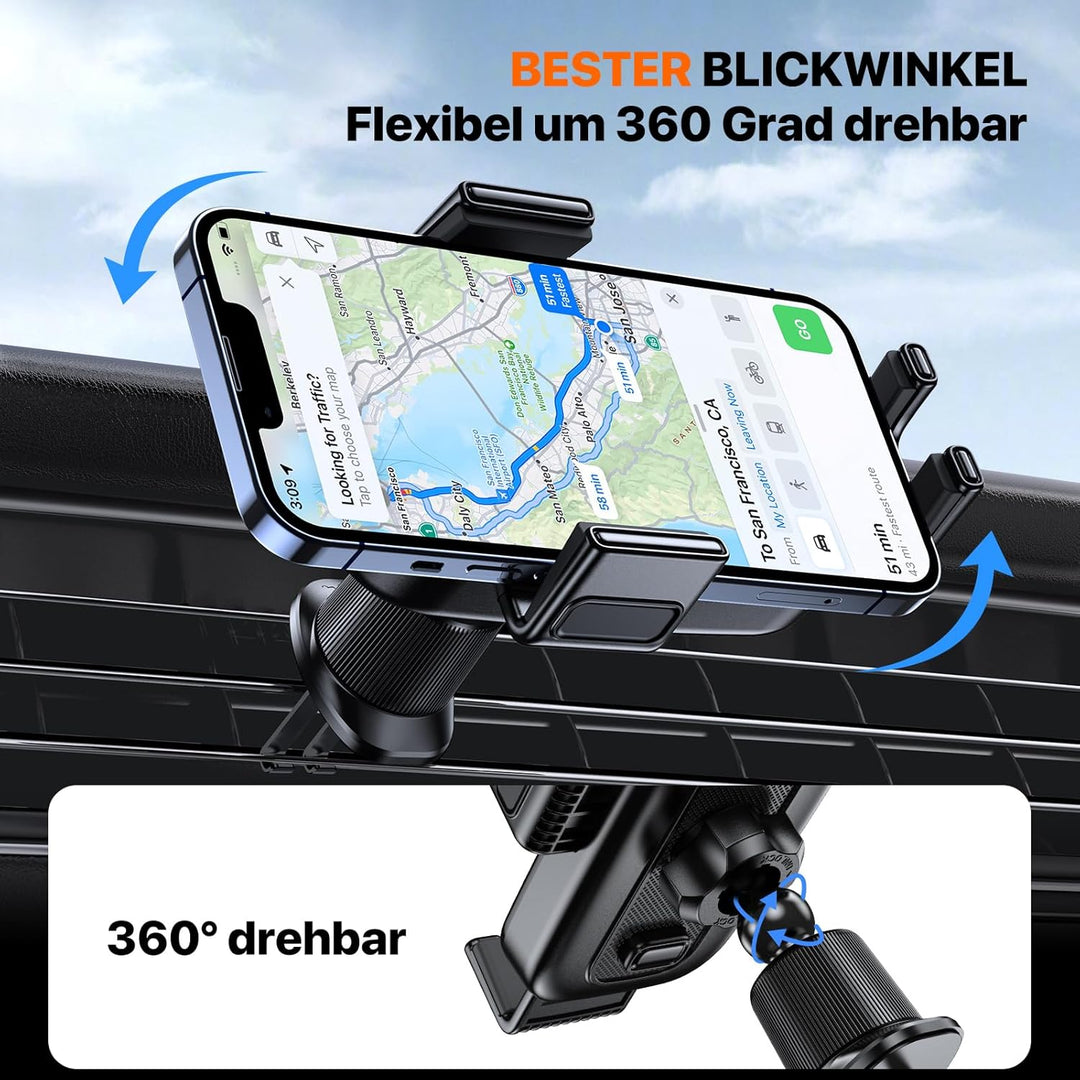 Miracase Handyhalterung Auto Rutschfester KFZ Handyhalter fürs Auto Lüftungsschlitze, Universelle Sm