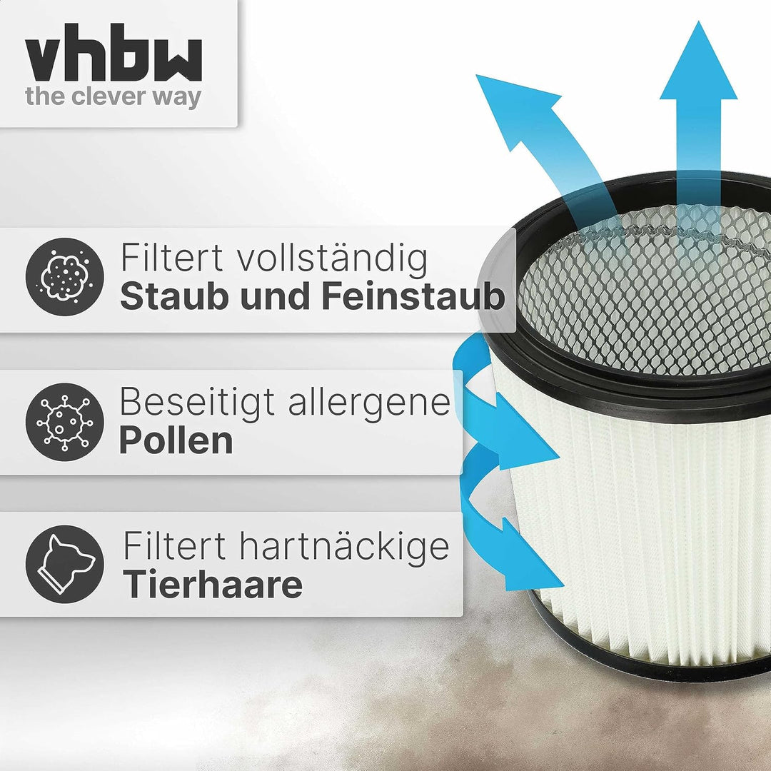 vhbw 10x Faltenfilter kompatibel mit Metabo ASA9001
