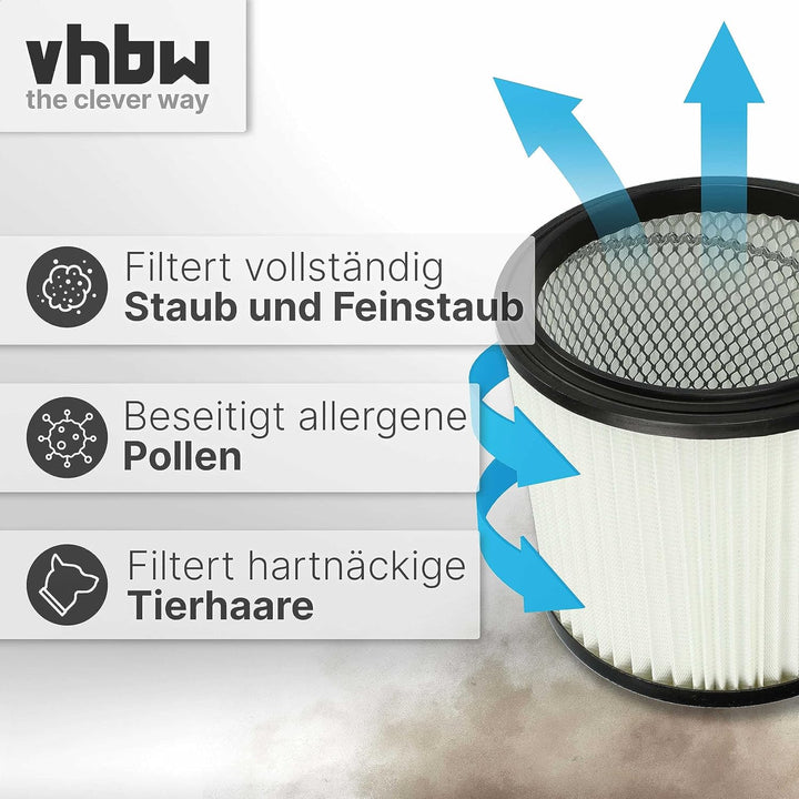 vhbw 10x Faltenfilter kompatibel mit Metabo ASA9001