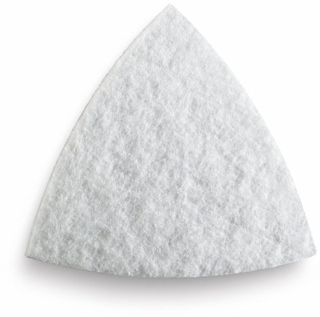Fein Filzpolierpad, 5 Stück (Kantenlänge 80 mm, zur Politur von Chrom, Edelstahl, Alu, Buntmetall, K