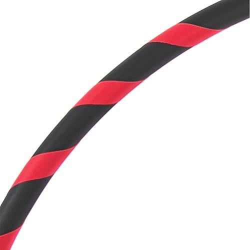Faltbarer Anfänger Hula Hoop Reifen, Ø90/95/100/105cm Ø95cm Rot, Ø95cm Rot