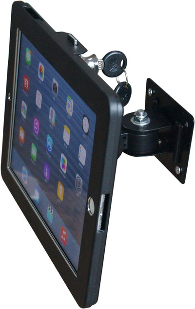 System-S Wand Halterung abschliessbar 360Degree für iPad Pro 12.9" 2018 2020 2021 in Schwarz