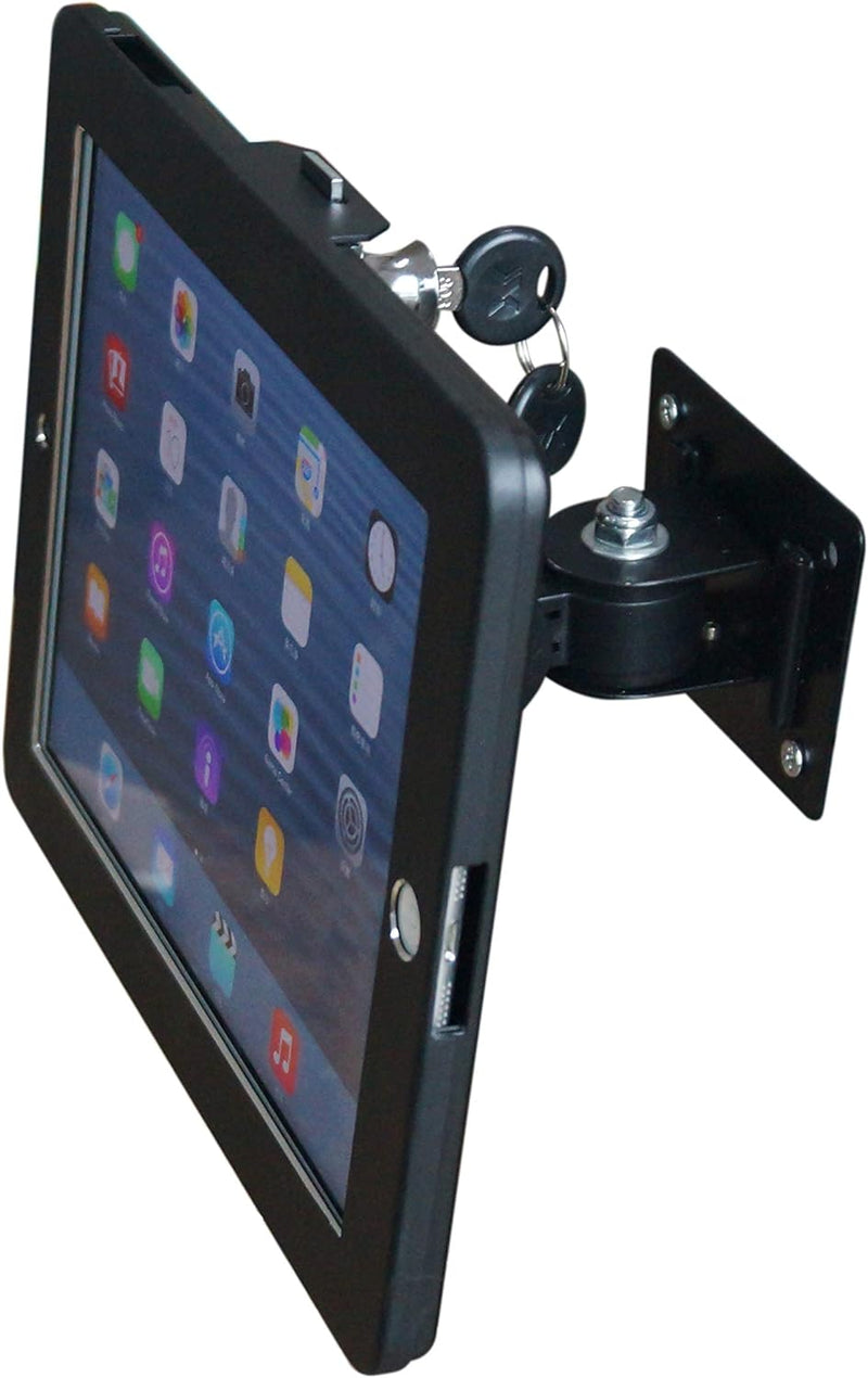 System-S Wand Halterung abschliessbar 360Degree für iPad Pro 12.9" 2018 2020 2021 in Schwarz