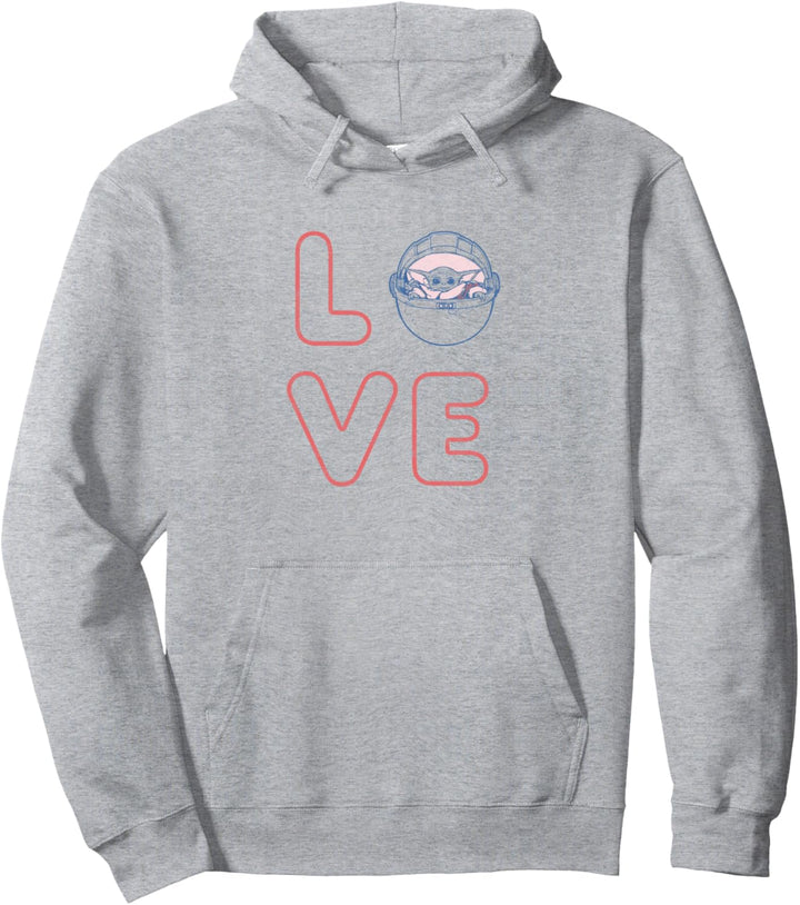 Star Wars: The Mandalorian The Child In Pod Love Valentine Pullover Hoodie