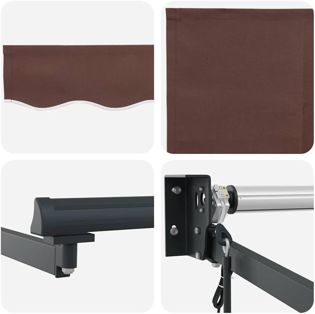 vidaXL Markise Automatisch Braun 300x250 cm 300 x 250 cm Braun, 300 x 250 cm Braun