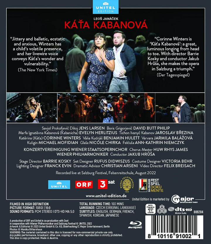 Janáček: Káťa Kabanová [Jakub Hrůša, Salzburg Festival, Grosses Festspielhaus, August 2022], Blu-ray