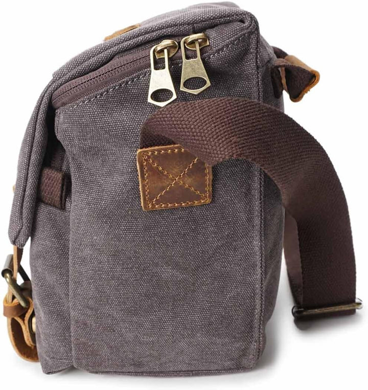 Neuleben Wasserdicht Klein Kameratasche SLR-Tasche Vintage Fototasche aus Canvas Unisex für Spiegelr
