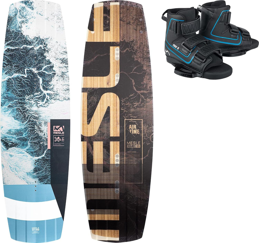 Mesle Wakeboard Set Airtime mit Fuse Bindung, Seilbahn Flex Board für Obstacles 141.0 Zentimeter L-X