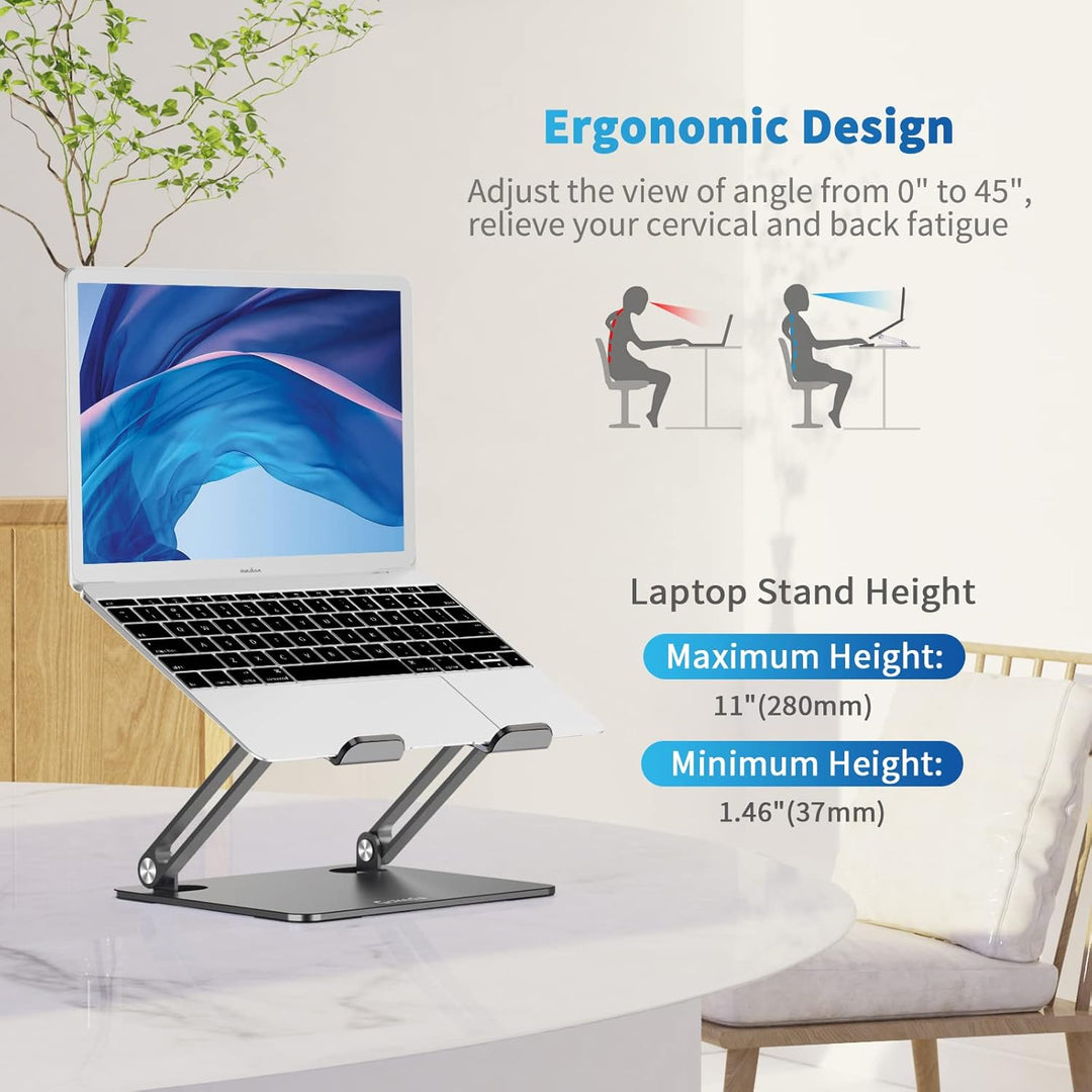 Gokeda Laptop Ständer, ergonomischer Laptopständer aus Aluminiumlegierung für den Schreibtisch, Note