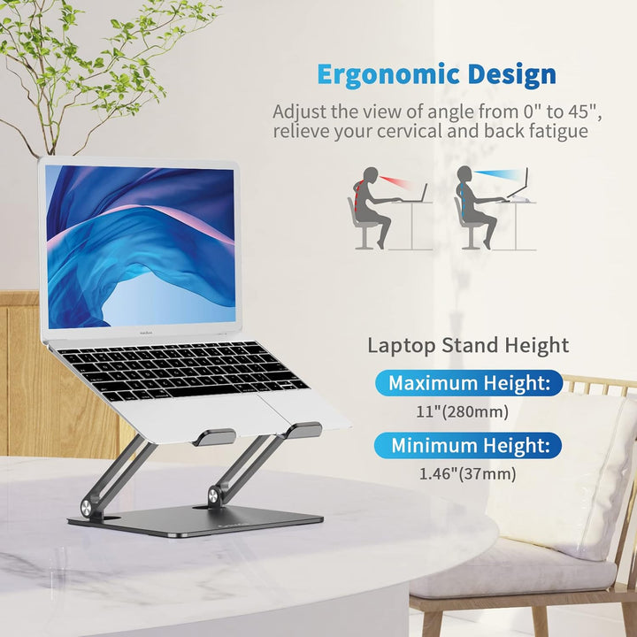 Gokeda Laptop Ständer, ergonomischer Laptopständer aus Aluminiumlegierung für den Schreibtisch, Note