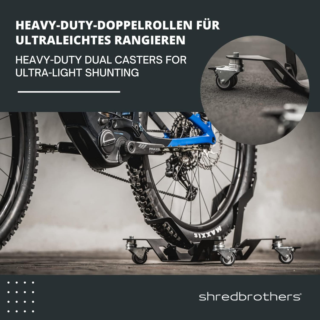 SHREDBROTHERS Fahrradständer E-Bike rollbar Abstellständer Ständer Stabiler Bodenparker MTB Ständer